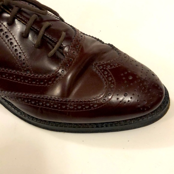 Amalfi 9.5 Shoes Burgundy Leather Upper Lining & Sole Lace up Toe & Other Detail - Picture 10 of 10